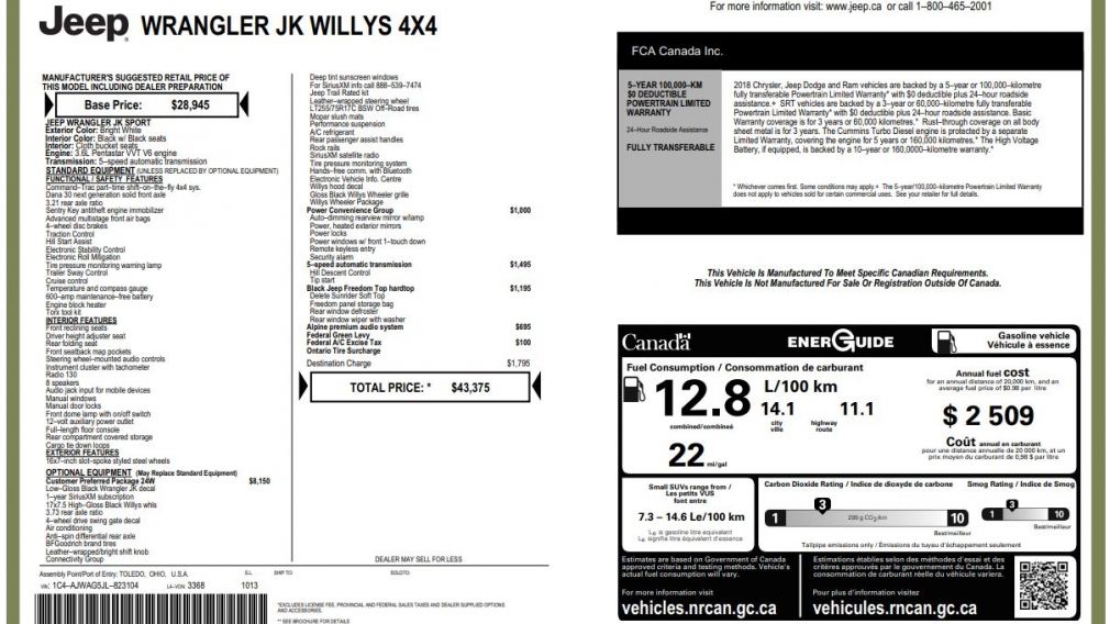 2018 Jeep Wrangler Willys Wheeler 4x4 NAVIGATION AUTOMATIQUE BLUETOOT #27