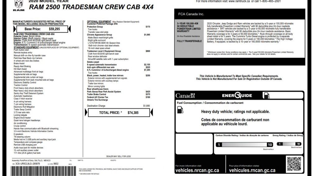 2020 Ram 2500 Tradesman 4x4 Crew Cab 6'4" Box DIESEL LEVEL 2 #30
