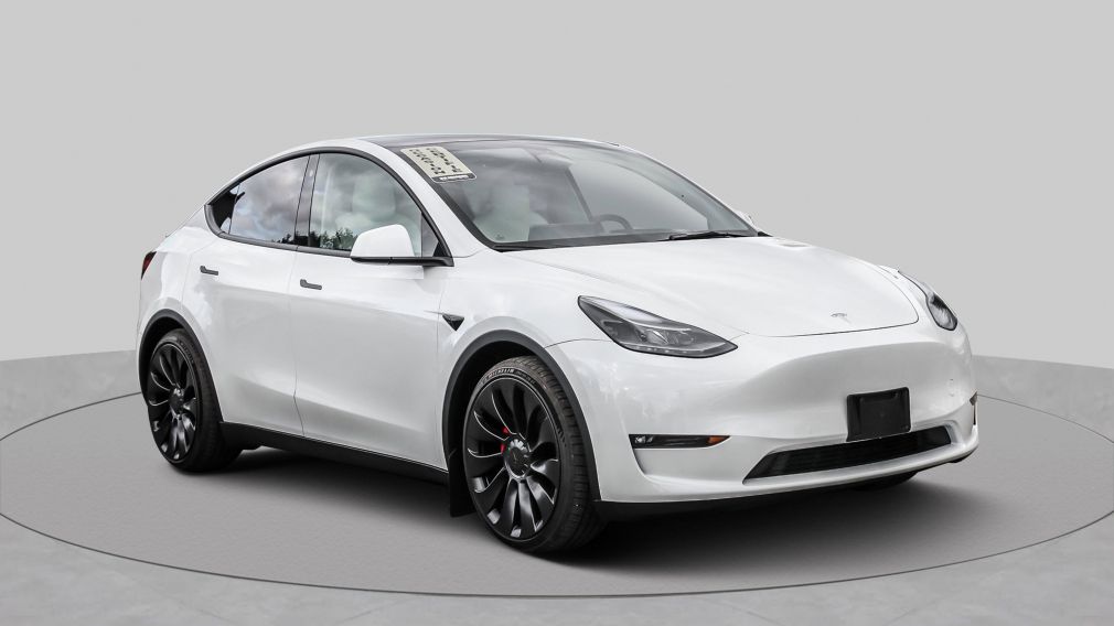 2022 Tesla Model Y Performance INTERIEUR CUIR BLANC LUXURY #0