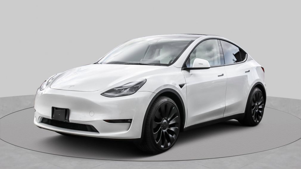 2022 Tesla Model Y Performance INTERIEUR CUIR BLANC LUXURY #3