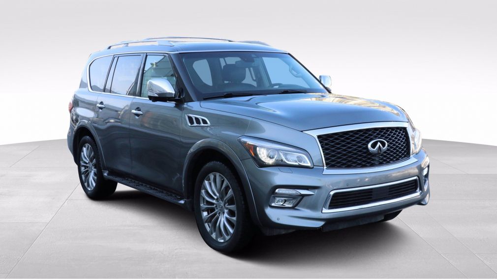 2017 Infiniti QX80 TECH PKG, 4WD, CUIR,TOIT, GPS, DVD,7 PASSAGERS, AU #0