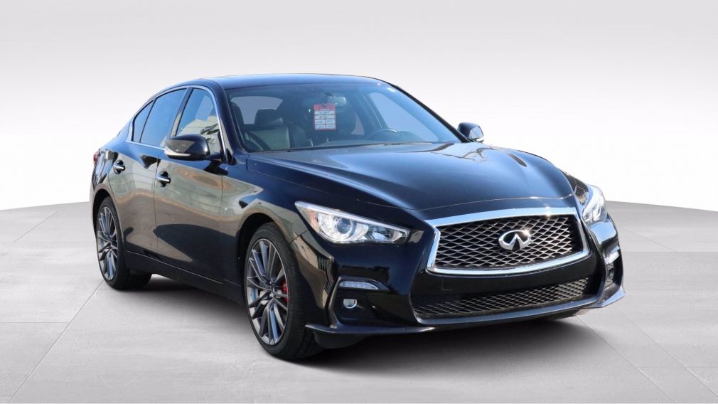 2018 Infiniti Q50 Red Sport 400 CUIR TOIT NAV MAGS 19 POUCES #0