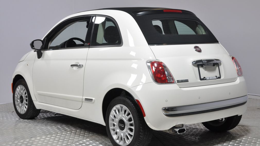 2015 Fiat 500c LOUNGE CONVERTIBLE CUIR A/C AUTO BLUETOOTH AUDIO P #4