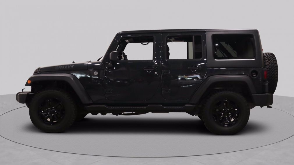 2017 Jeep Wrangler Unlimited Willys Wheeler AWD AUTO A/C GR ELECT TOIT MAGS BLU #4