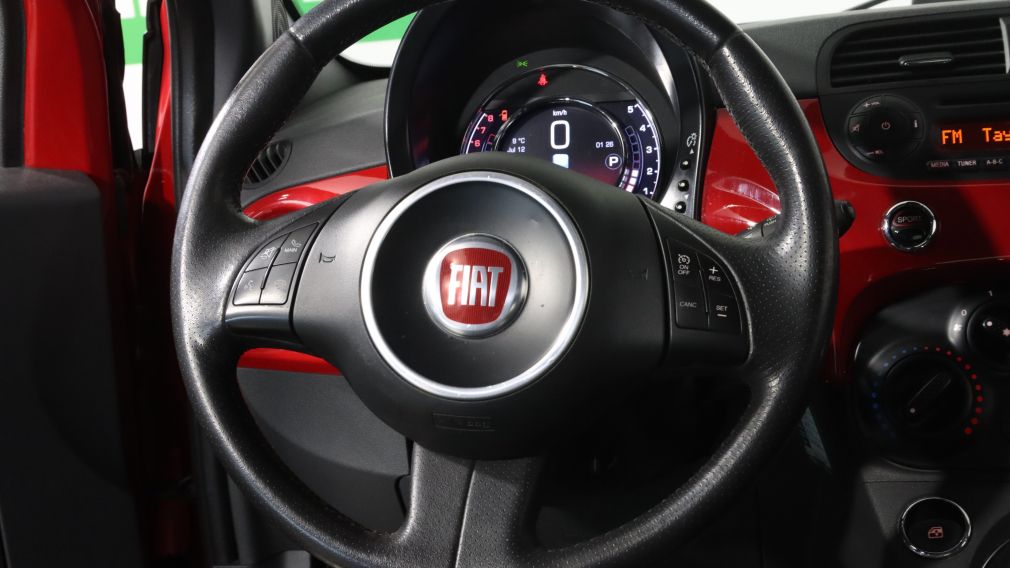 2015 Fiat 500 SPORT AUTO A/C GR ÉLECT CUIR TOIT MAGS BLUETOOTH #12
