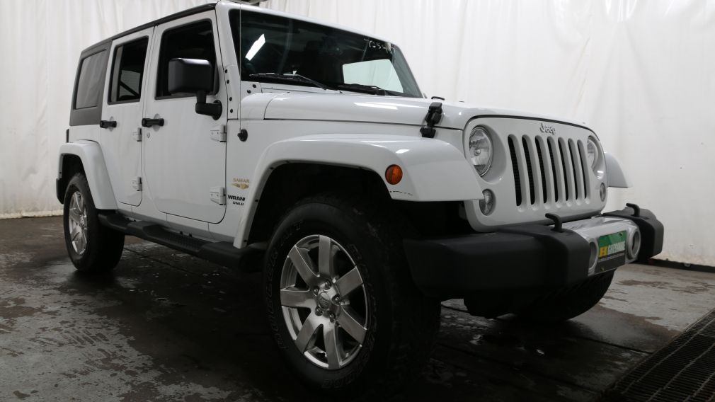 2014 Jeep Wrangler SAHARA UNLIMITED 4X4 A/C TOIT TARGA MAGS #0