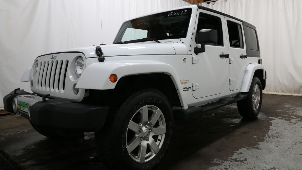 2014 Jeep Wrangler SAHARA UNLIMITED 4X4 A/C TOIT TARGA MAGS #2