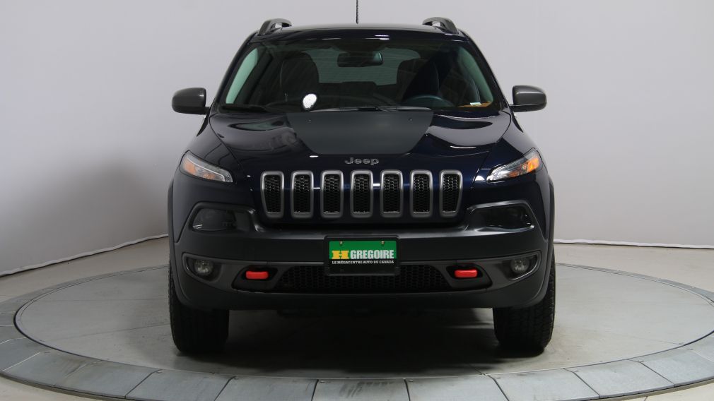 2016 Jeep Cherokee TRAILHAWK 4WD AUTO A/C CUIR TOIT PANO NAV MAGS BLU #2