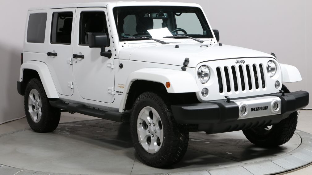 2014 Jeep Wrangler Unlimited Sahara 4X4 AUTO A/C 2TOITS BANC CHAUFFANTS MAGS #0