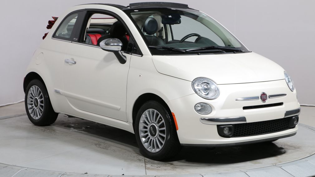 2012 Fiat 500 Lounge A/C GR ELECT CUIR DÉCAPOTABLE MAGS BLUETOOT #0