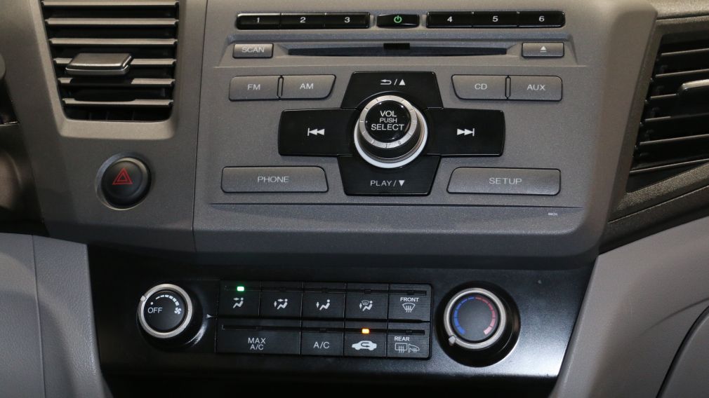 2012 Honda Civic LX MANUELLE A/C GR ELECT BLUETOOTH CRUISE CONTROL #16
