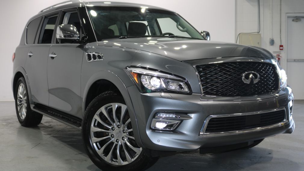 2017 Infiniti QX80 TECH PKG, 4WD, CUIR,TOIT, GPS, DVD,7 PASSAGERS, AU #0