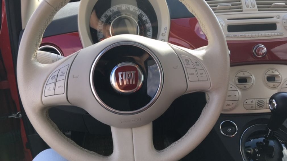 2013 Fiat 500 Lounge CUIR ROUGE +TOIT #11