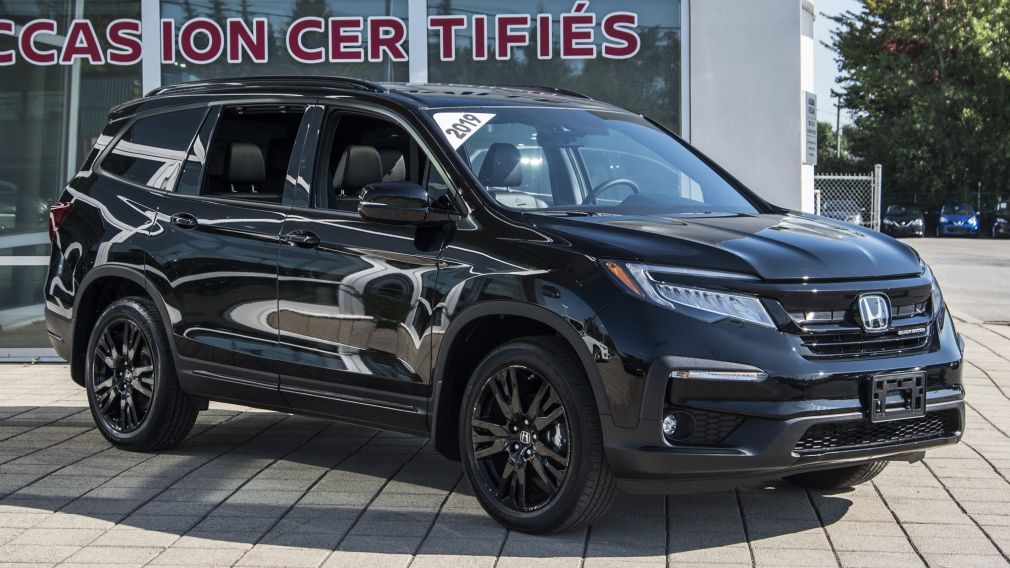 2019 Honda Pilot Black Edition AWD, DVD, CUIR, TOIT, BAS KM, AUBAIN #0