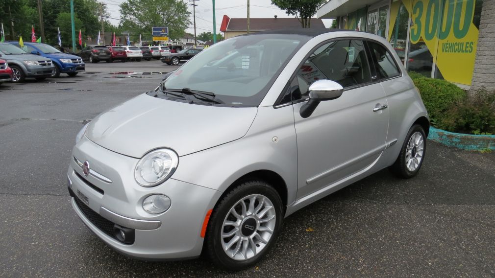 2012 Fiat 500c Lounge MAN A/C MAGS CUIRBLUETOOTH GR ELECTRIQUE #3