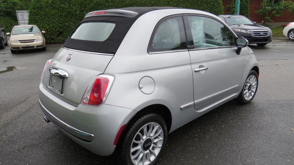 2012 Fiat 500c Lounge MAN A/C MAGS CUIRBLUETOOTH GR ELECTRIQUE #7