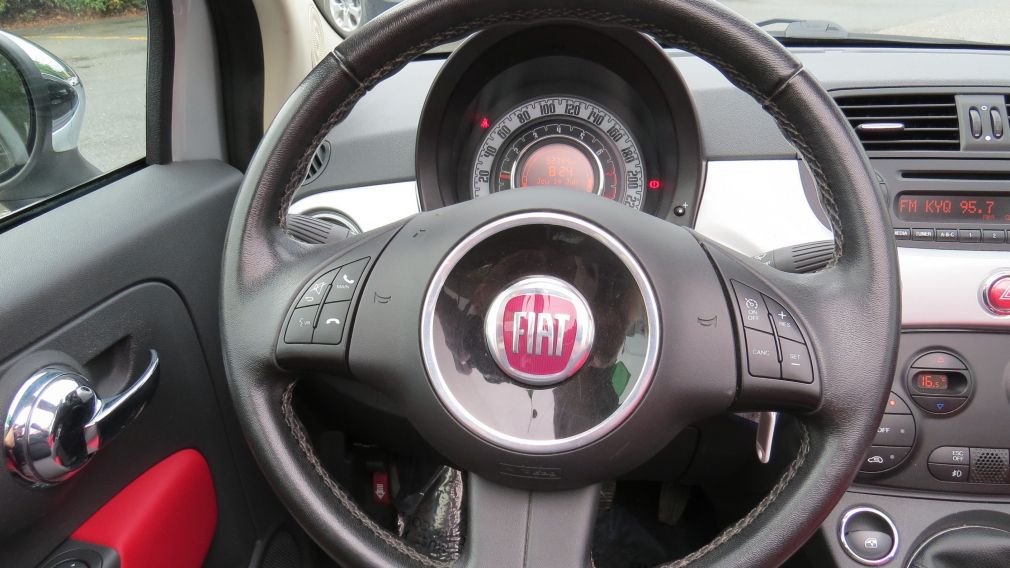 2012 Fiat 500c Lounge MAN A/C MAGS CUIRBLUETOOTH GR ELECTRIQUE #22